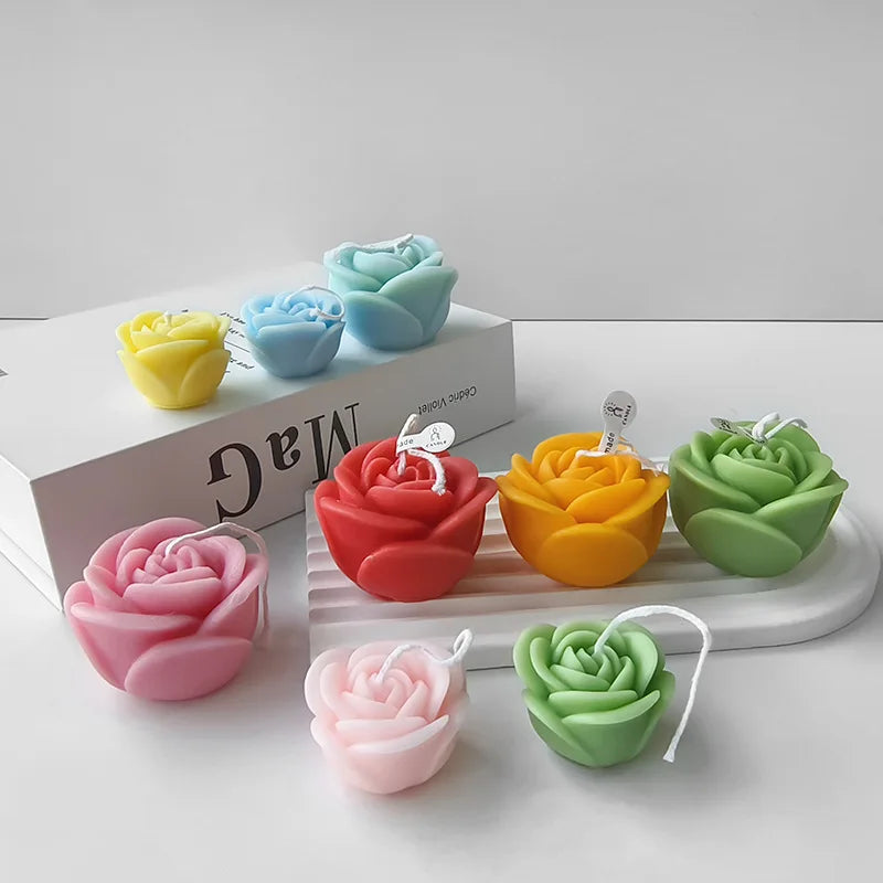 Moule Silicone Fleurs Aromathérapie | DIY Bougie & Gâteau | Saint-Valentin