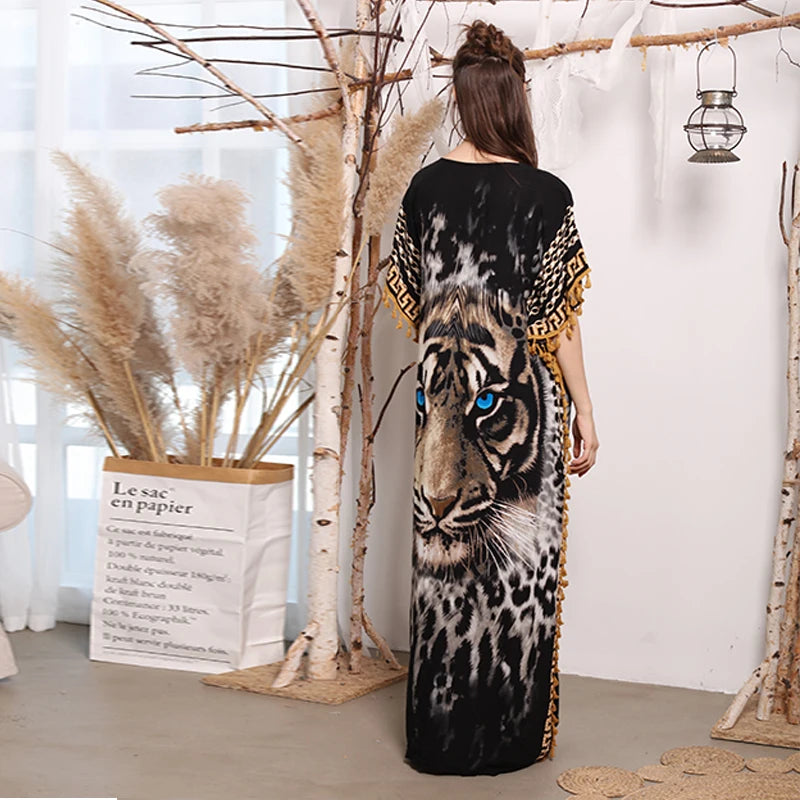Robe Abaya Femme Musulmane Mode Dubai Été Kaftan Islamique — Vente en Gros