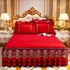 Cache-Sommier Velours Jacquard Brodé Fleurs — Style Européen Lavable Luxe