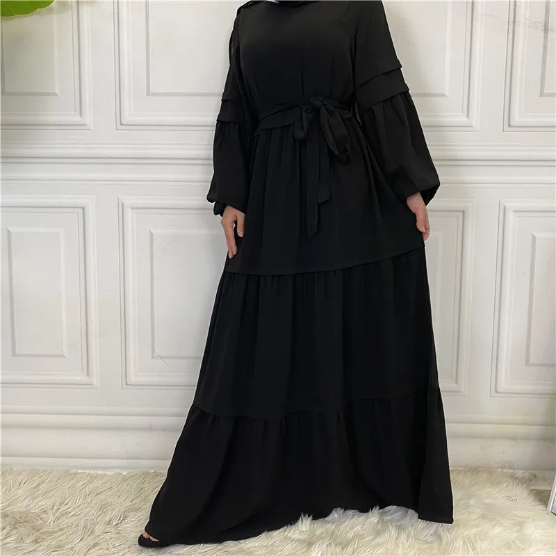 Robe Femme Musulmane Haute Qualité Élégante — Mode Hiver Ensembles Musulmans