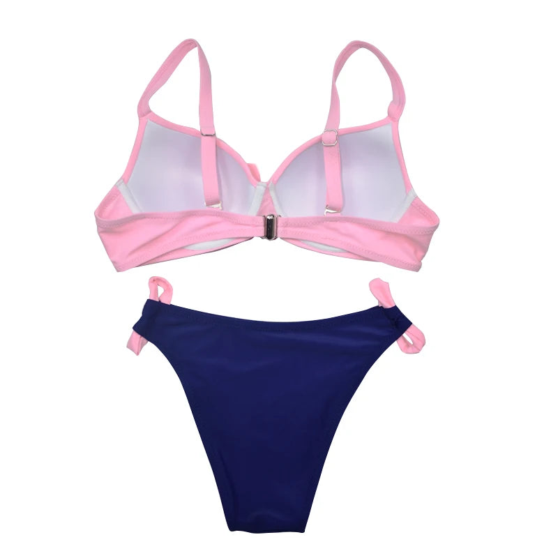 Bikini Noir Bandage Push Up 2024 — Grande Taille, Maillot de Bain Femme Brésilien
