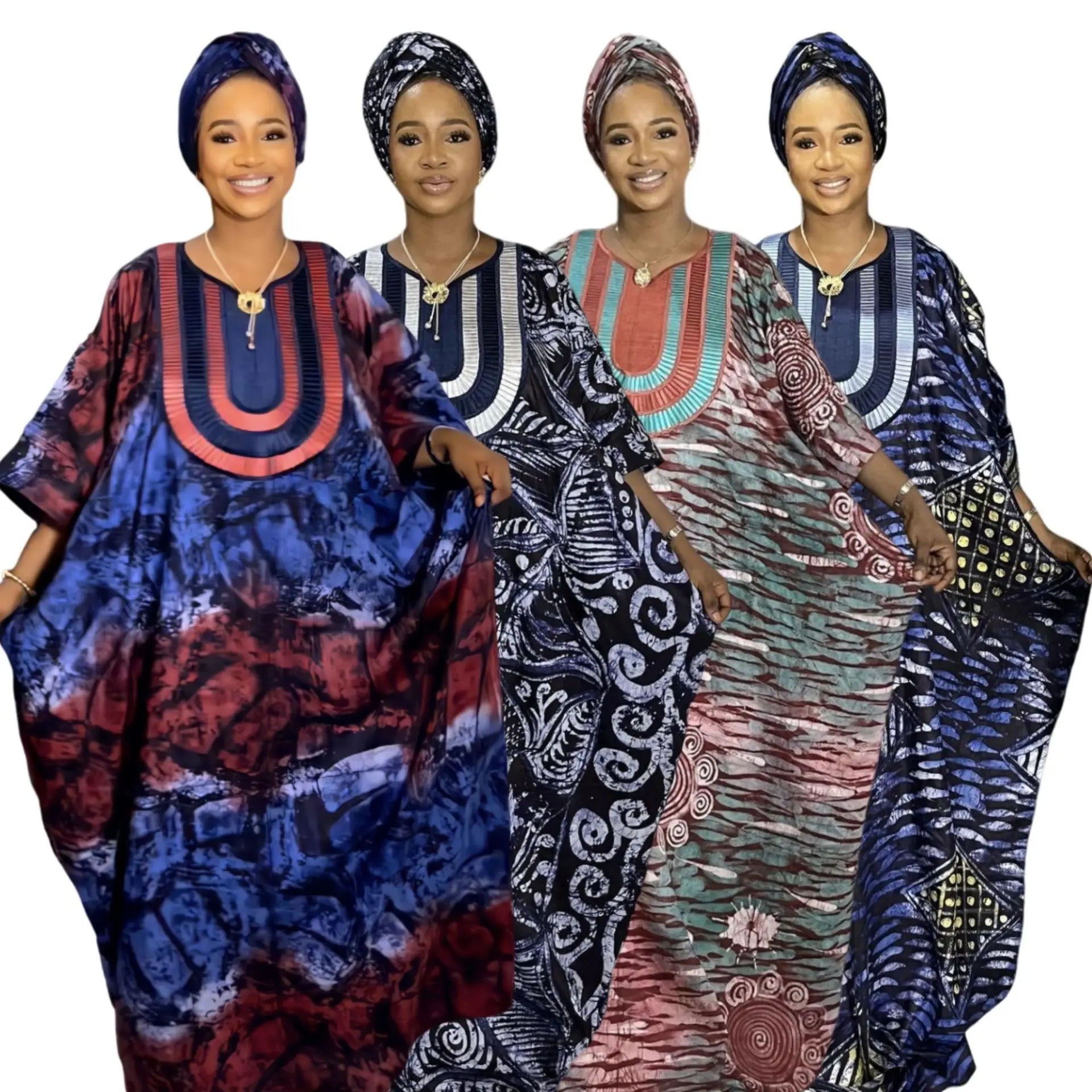 Robe Africaine Traditionnelle Femme Abaya Dashiki Ankara — Kaftan Maxi Dubai