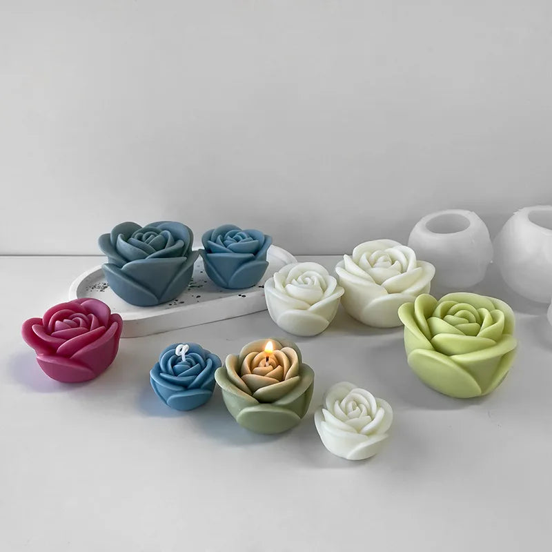 Moule Silicone Fleurs Aromathérapie | DIY Bougie & Gâteau | Saint-Valentin