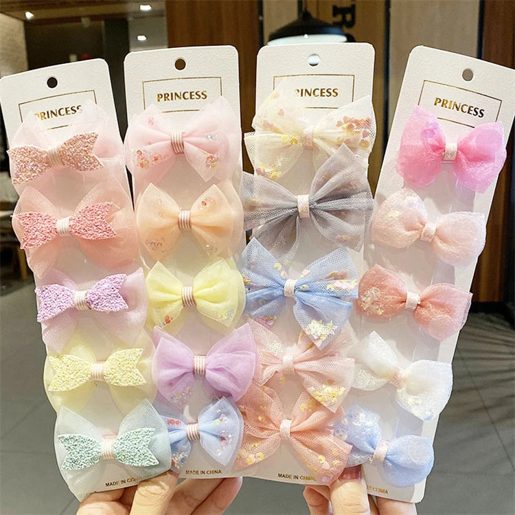 Set Accessoires Cheveux Fille — Pinces Princesse Mignonnes, Nœuds & Barrettes