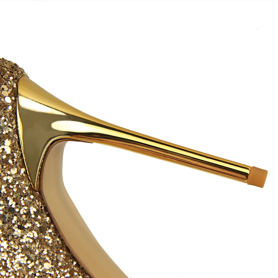Escarpins Femme Paillettes Luxe 7-9.5cm — Grande Taille 43, Mariage & Saint-Valentin