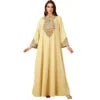 Abaya Femme Broderie Robe Longue Eid Ramadan — Caftan Dubai Jalabiya S-XXL