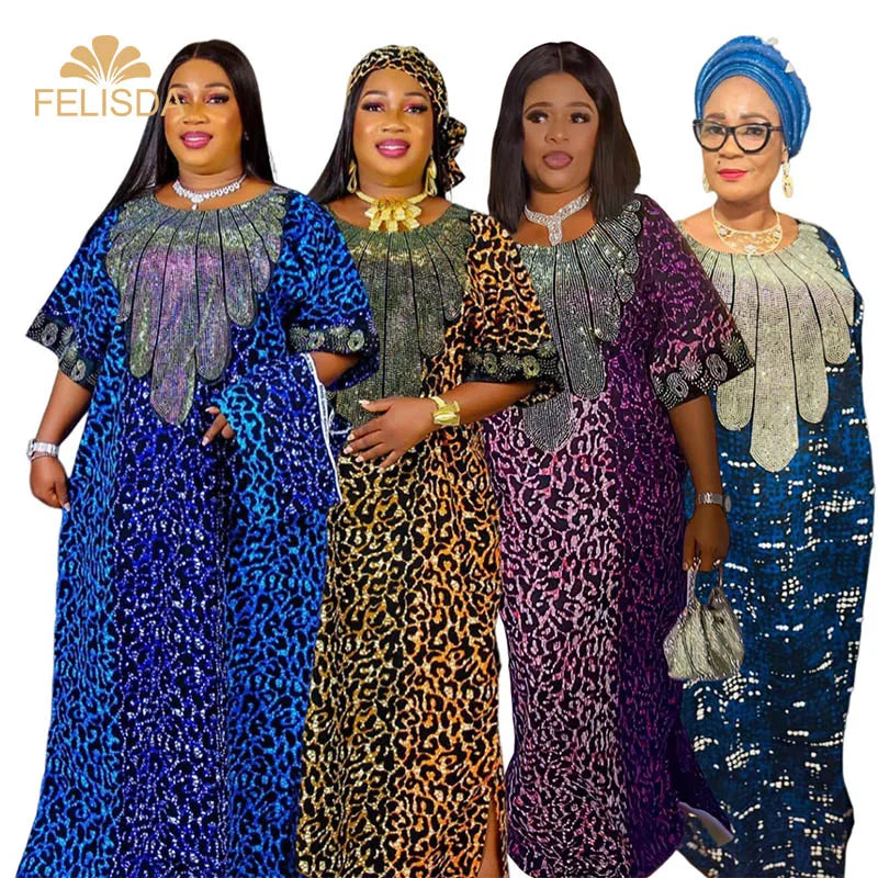 Robe Africaine Traditionnelle Femme Abaya Dashiki Ankara — Kaftan Maxi Dubai