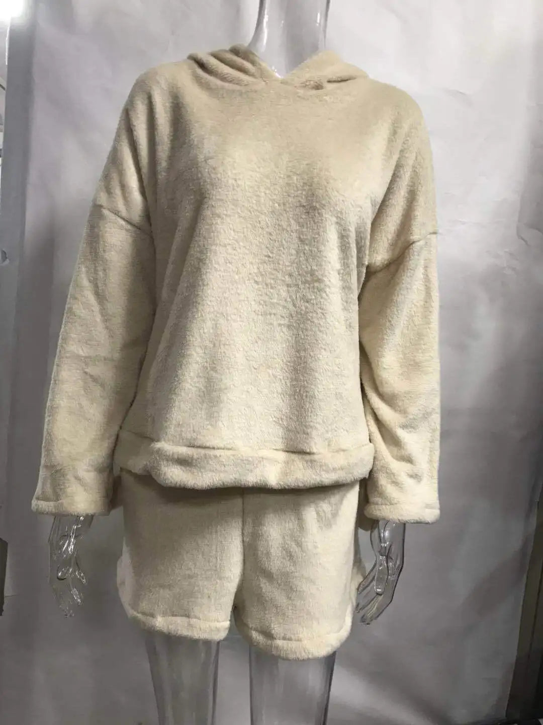 Pyjama Femme Polaire Chaud Hiver — Imprimé Chat, À Capuche, Grande Taille S-5XL