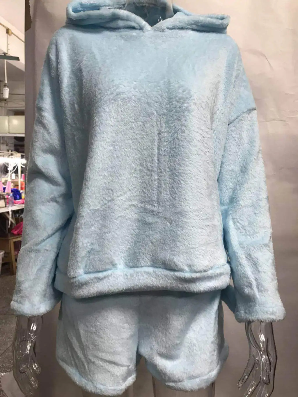 Pyjama Femme Polaire Chaud Hiver — Imprimé Chat, À Capuche, Grande Taille S-5XL