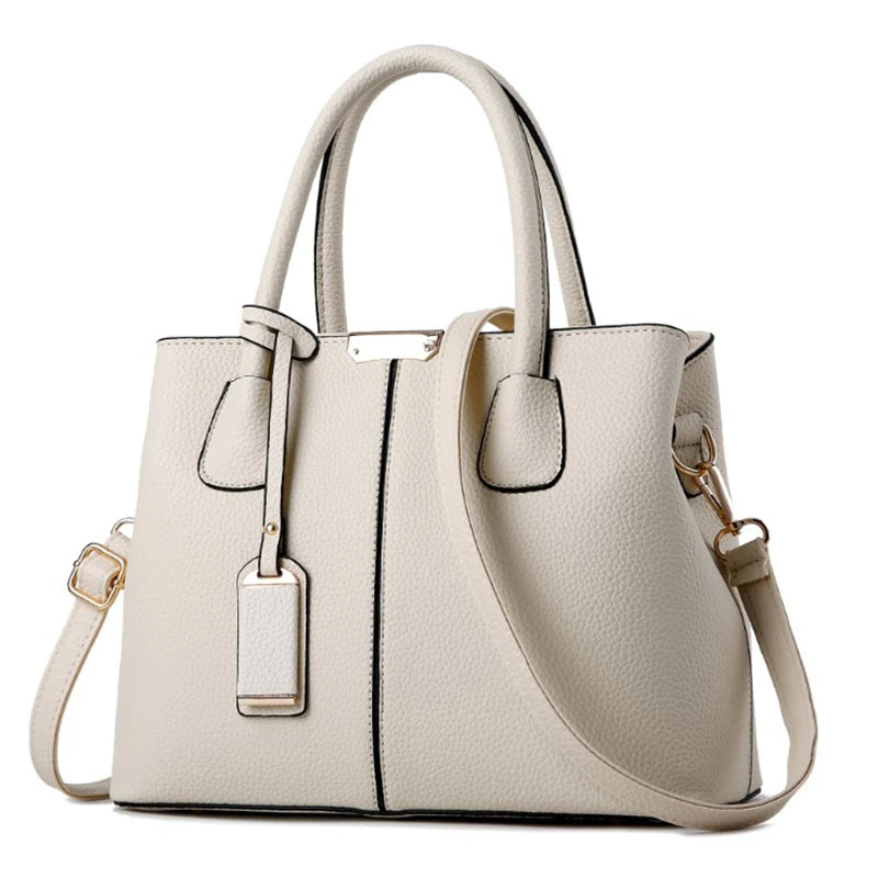 Sac à Main Femme Cuir Luxe Designer — Bandoulière Épaule, Grande Marque