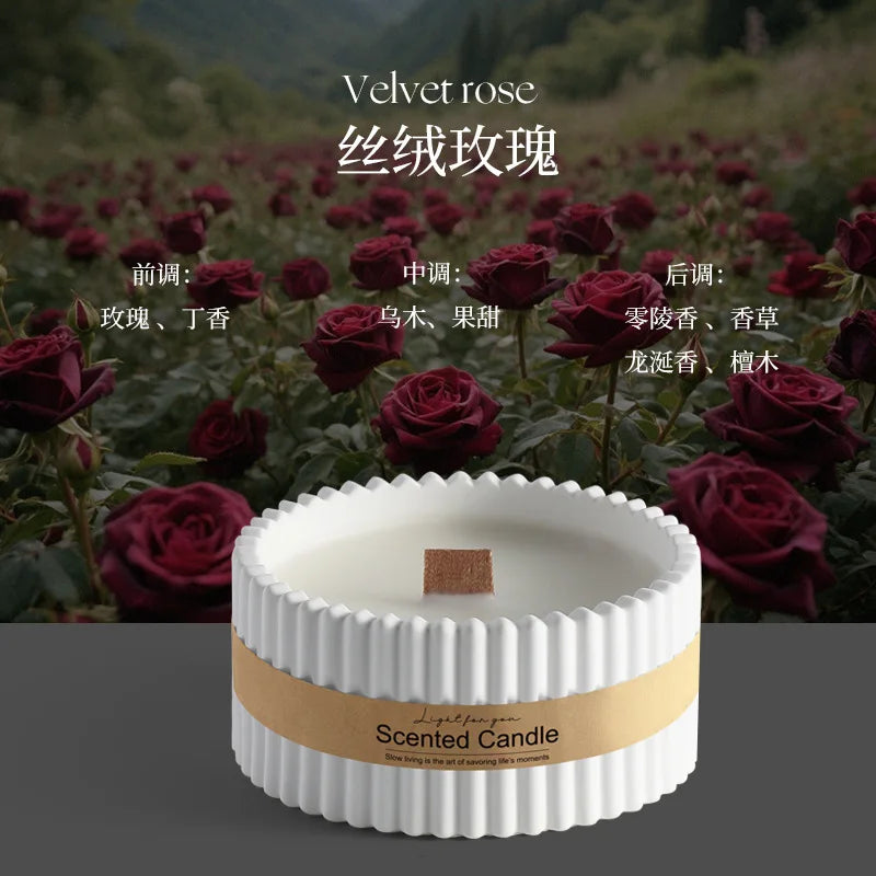 Bougie Parfumée Artisanale en Pot Céramique | Cire de Soja | Déco Luxe