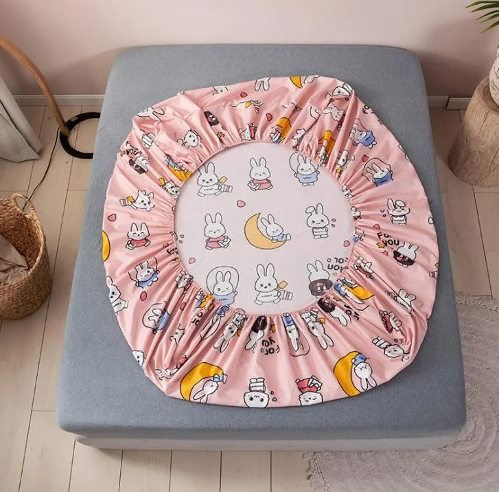 Parure de Lit 4 Pièces Imprimée Polyester Coton — Douce & Moderne