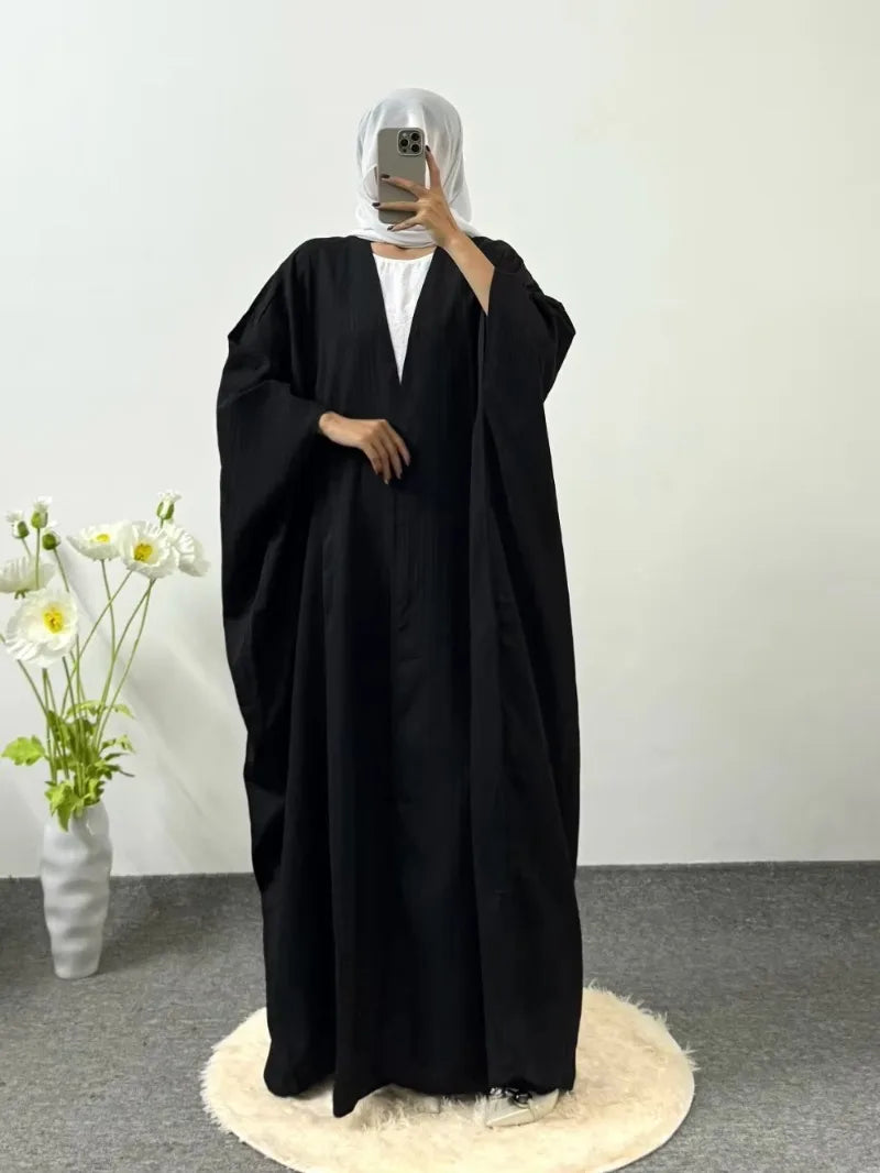 Abaya Longue Manches Longues Femme Musulmane — Robe Maxi Dubai Kaftan