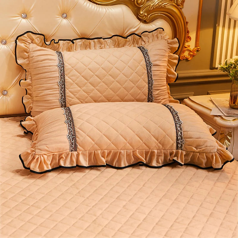 Cache-Sommier Velours Jacquard Brodé Fleurs — Style Européen Lavable Luxe