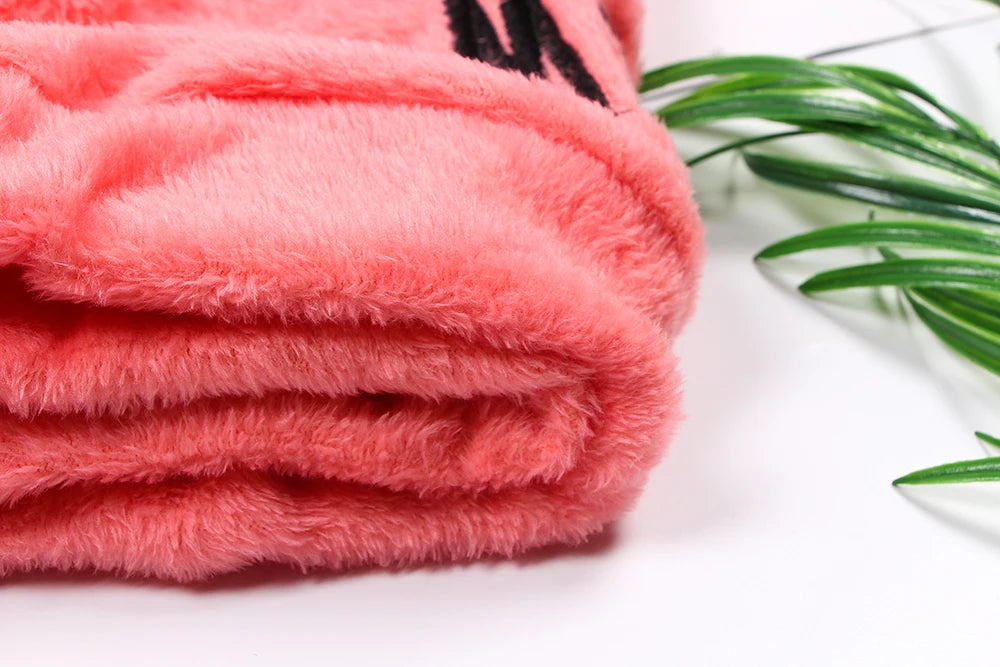 Pyjama Femme Polaire Chaud Hiver — Imprimé Chat, À Capuche, Grande Taille S-5XL