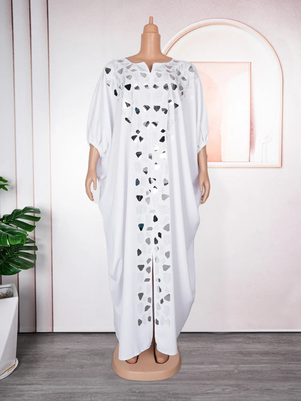Robe Africaine Femme Grande Taille Broderie Longue — Boubou Dashiki Ankara Abaya