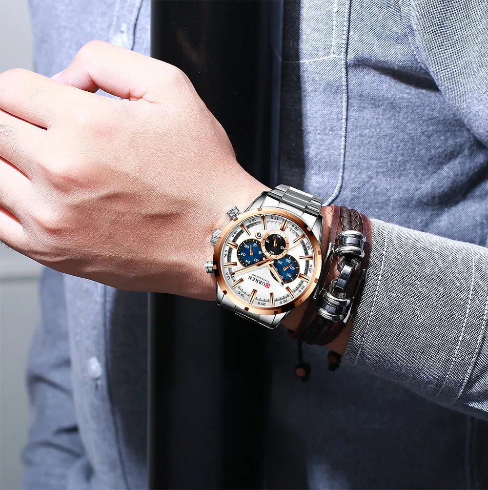 CURREN Montre Homme Alliage Fashion — Quartz Analogique, Style Tendance