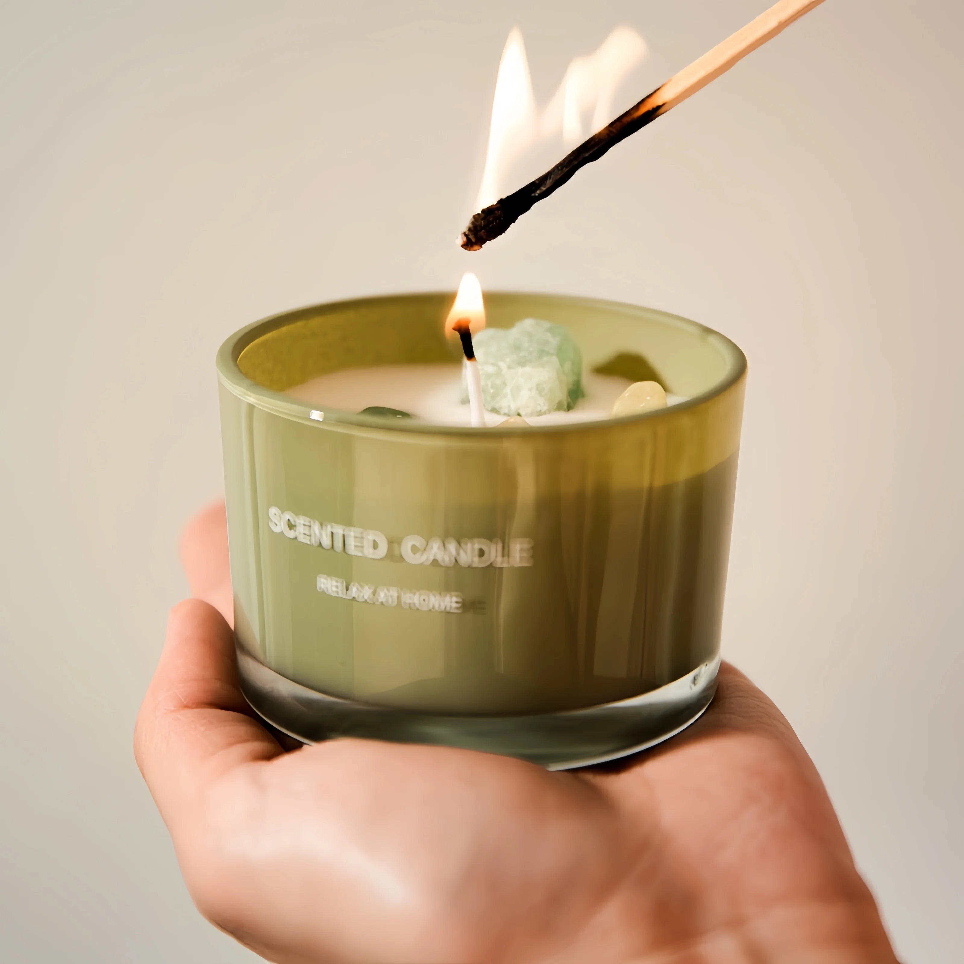 Bougie Parfumée en Bocal en Verre Multicolore | Cire de Soja | Cadeau Diwali