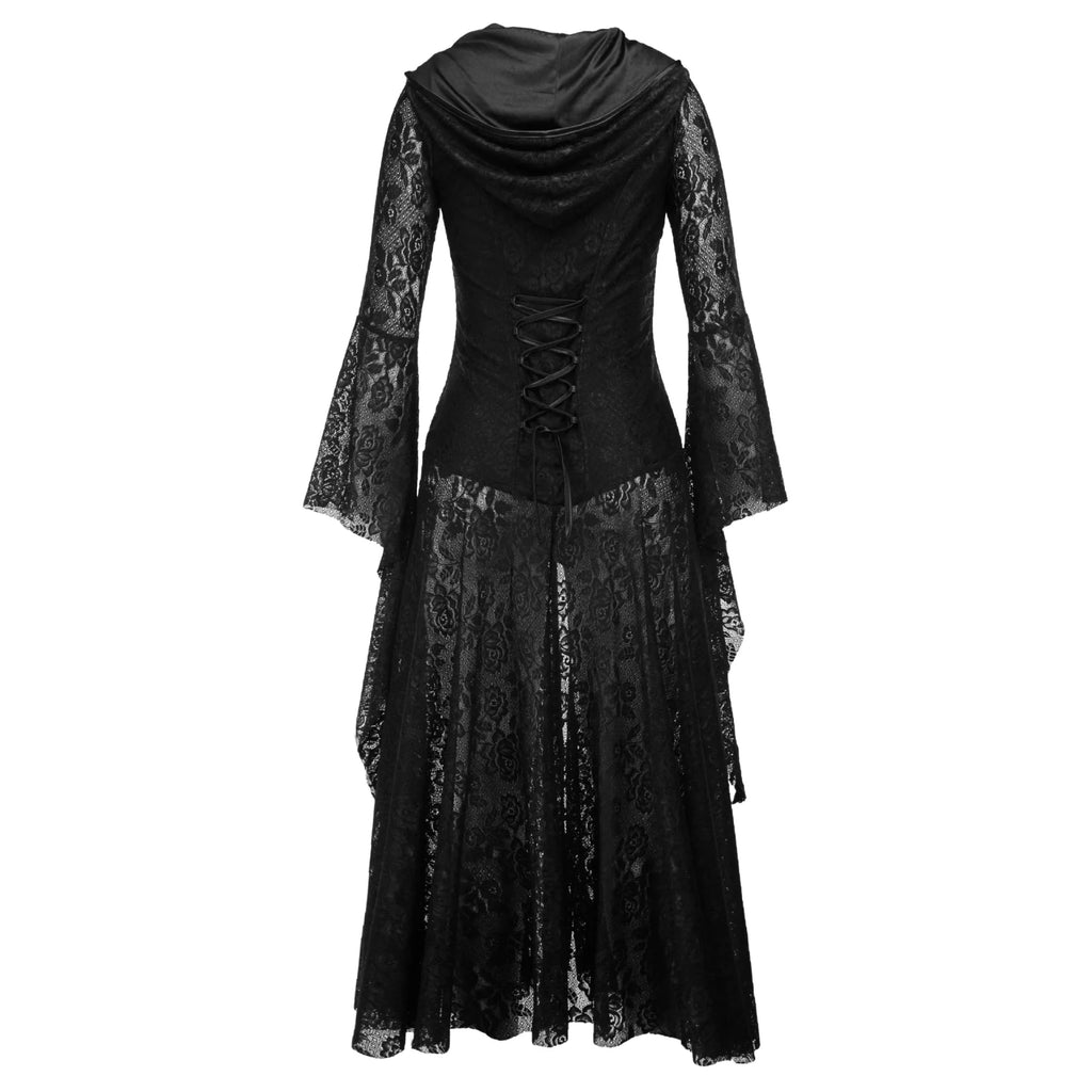Robe Médiévale Dentelle Femme Lolita Longue — Renaissance Viking Gothique