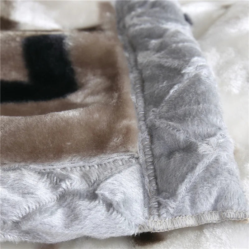 Couverture Tricotée Personnalisée Imprimé Losanges — Chaude & Douce Hiver