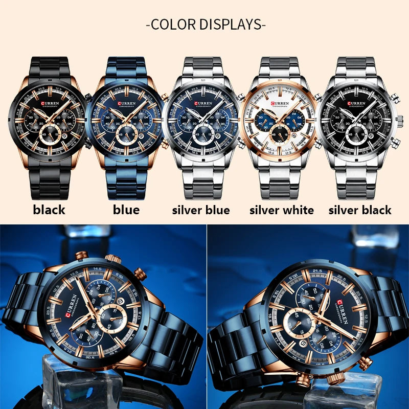 CURREN Montre Homme Alliage Fashion — Quartz Analogique, Style Tendance
