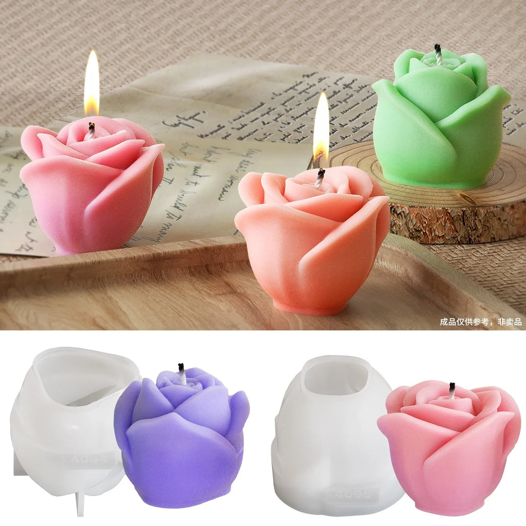 Moule Silicone Rose 3D | DIY Bougie, Savon & Chocolat | Cadeau Saint-Valentin