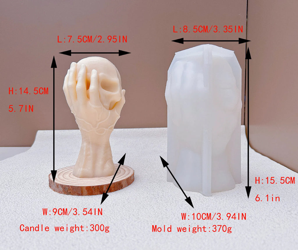 Moule Silicone Tête de Mort Halloween | DIY Bougie, Savon & Aromathérapie | Grand Format