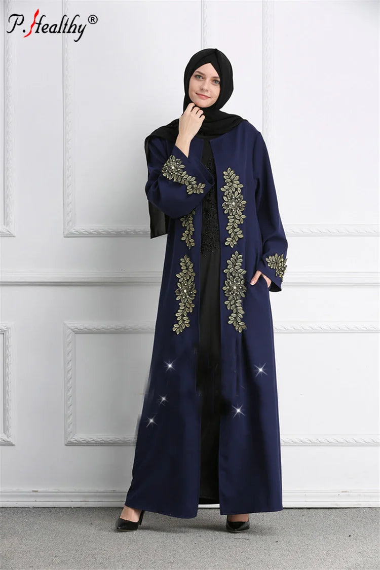 Robe Phealthy Grande Taille Broderie Perles Luxe — Nouvelle Collection