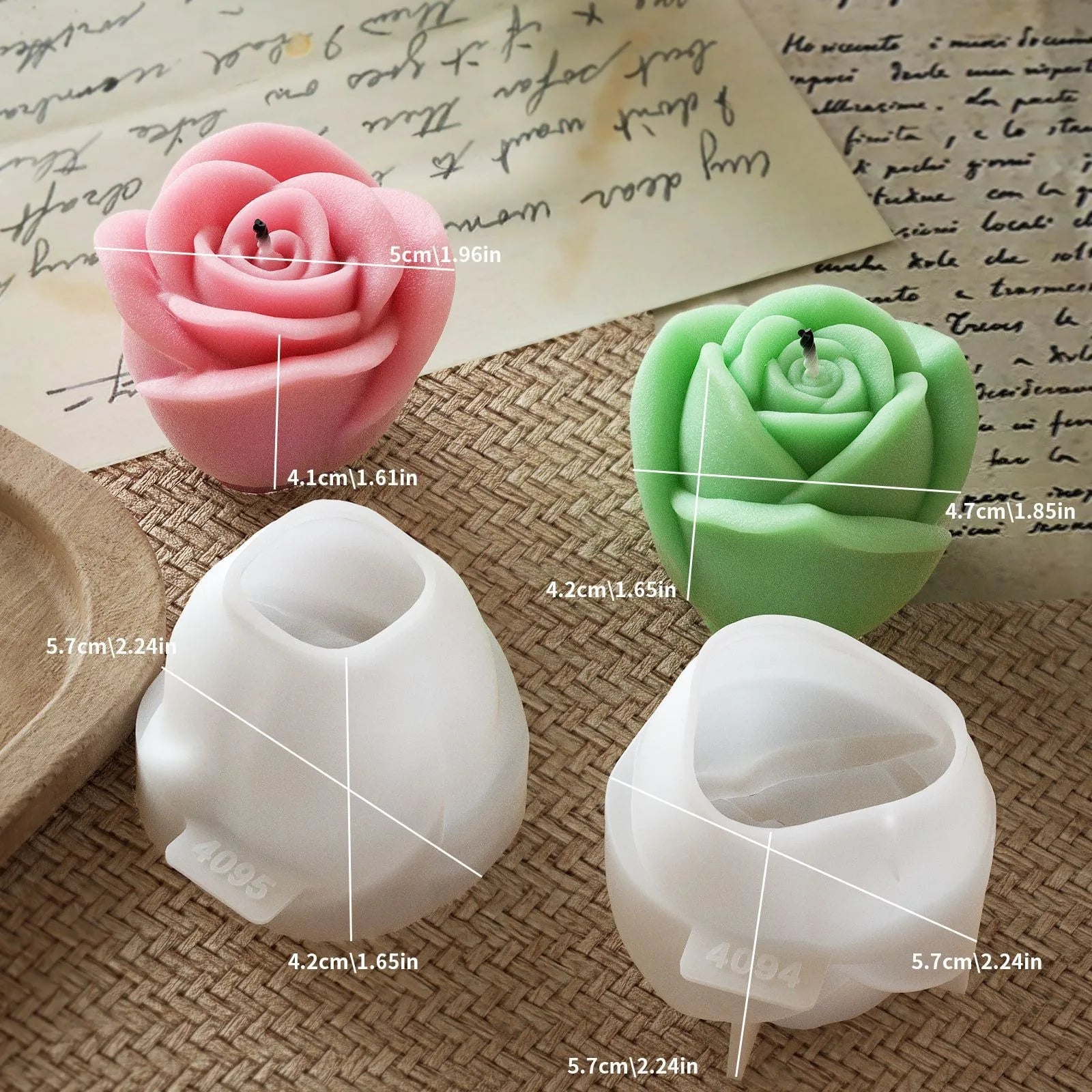 Moule Silicone Rose 3D | DIY Bougie, Savon & Chocolat | Cadeau Saint-Valentin
