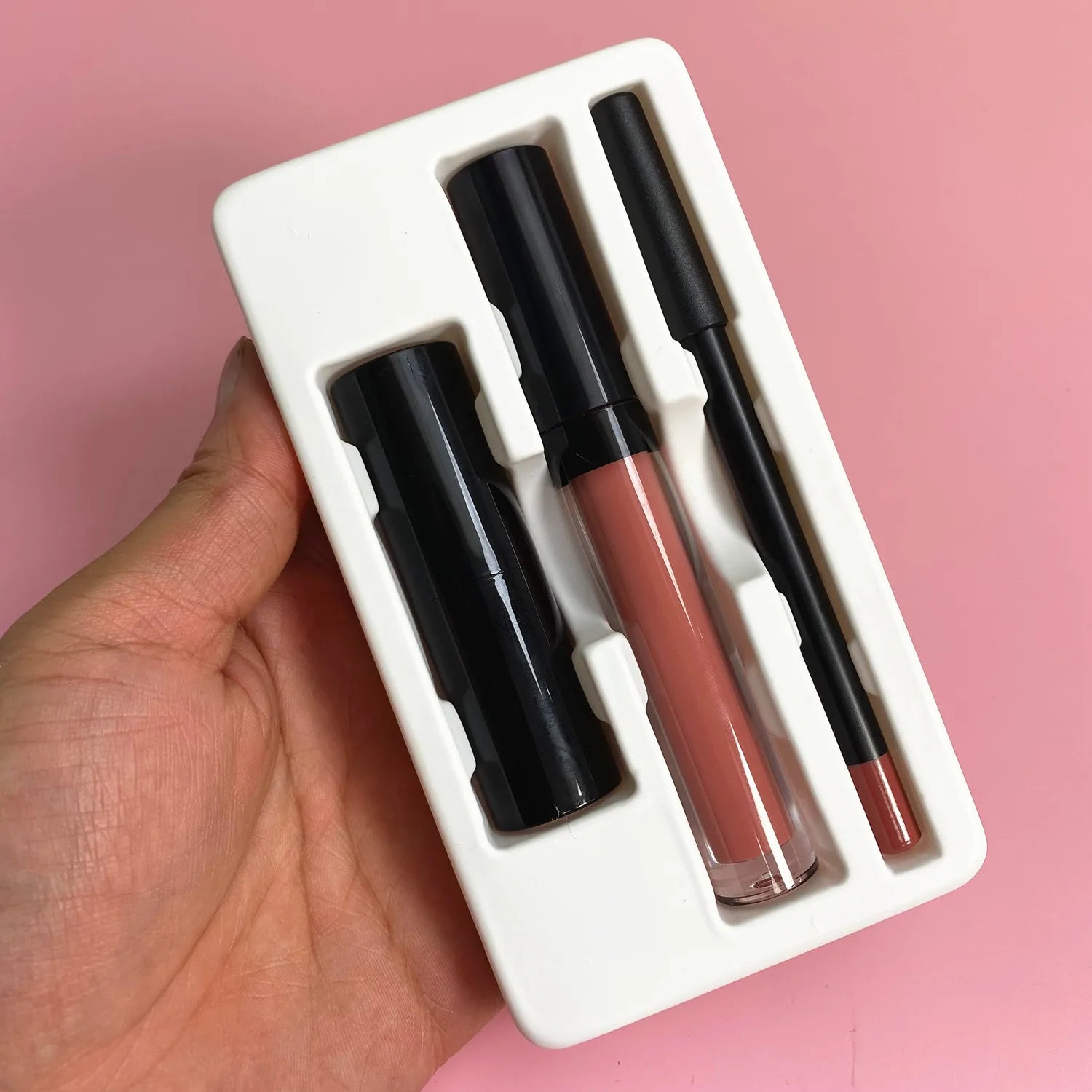 Kit Lèvres Mat Luxe — Crayon Contour + Rouge à Lèvres Liquide, 10 Couleurs, Végan