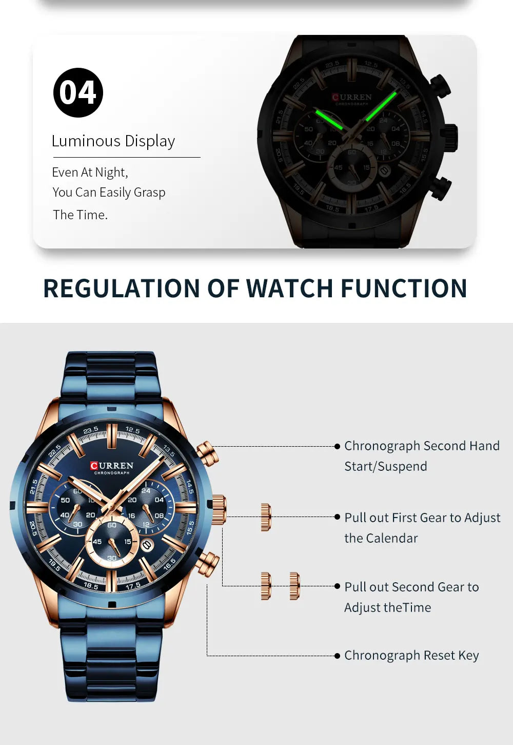 CURREN Montre Homme Alliage Fashion — Quartz Analogique, Style Tendance