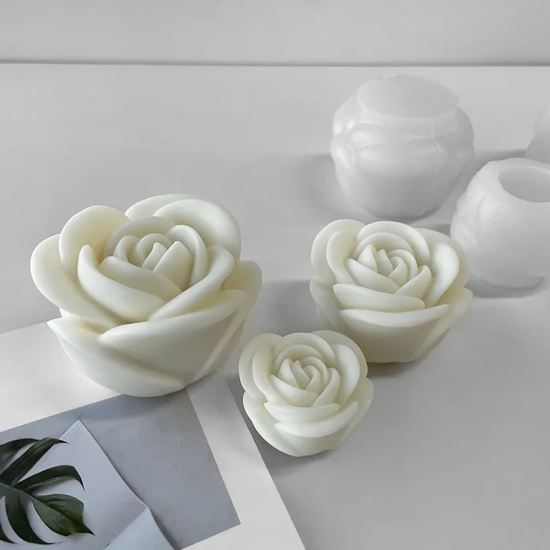 Moule Silicone Fleurs Aromathérapie | DIY Bougie & Gâteau | Saint-Valentin