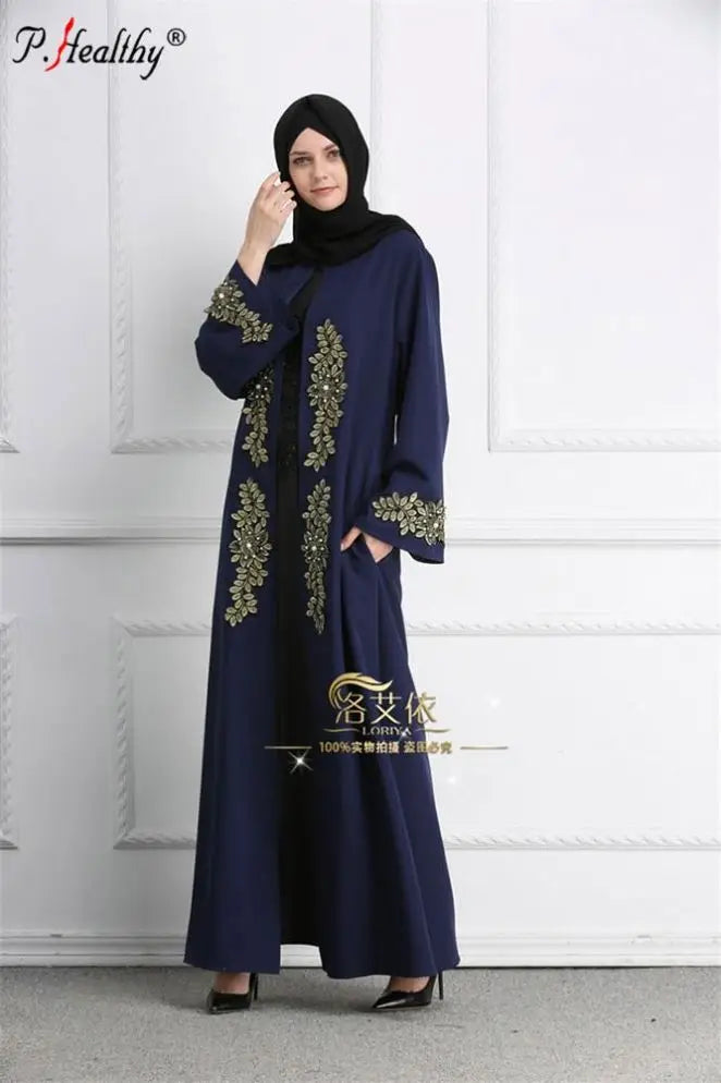 Robe Phealthy Grande Taille Broderie Perles Luxe — Nouvelle Collection