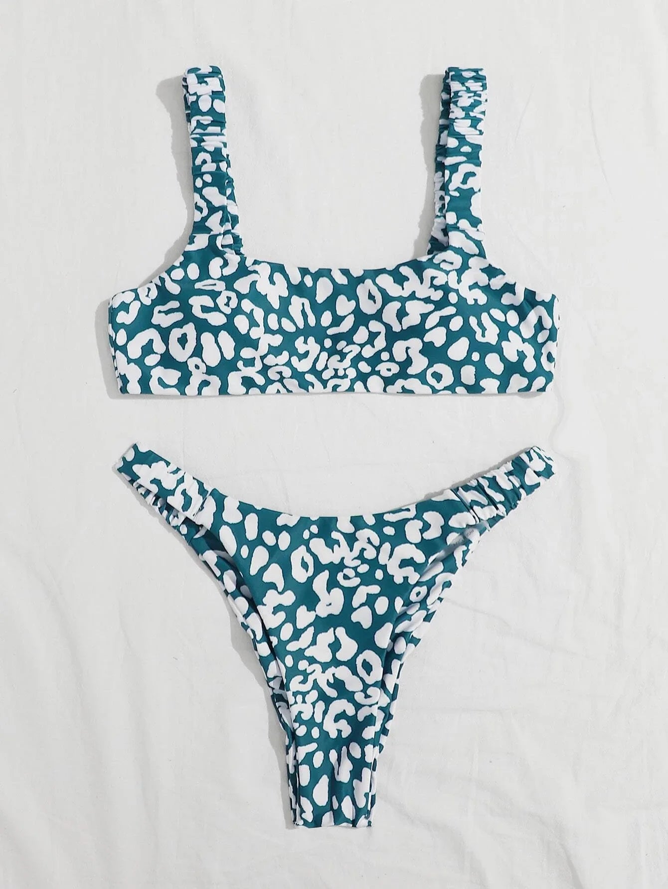 Micro Bikini Sexy 2 Pièces Léopard 2026 — Taille Haute, Bretelles, Maillot de Bain Femme