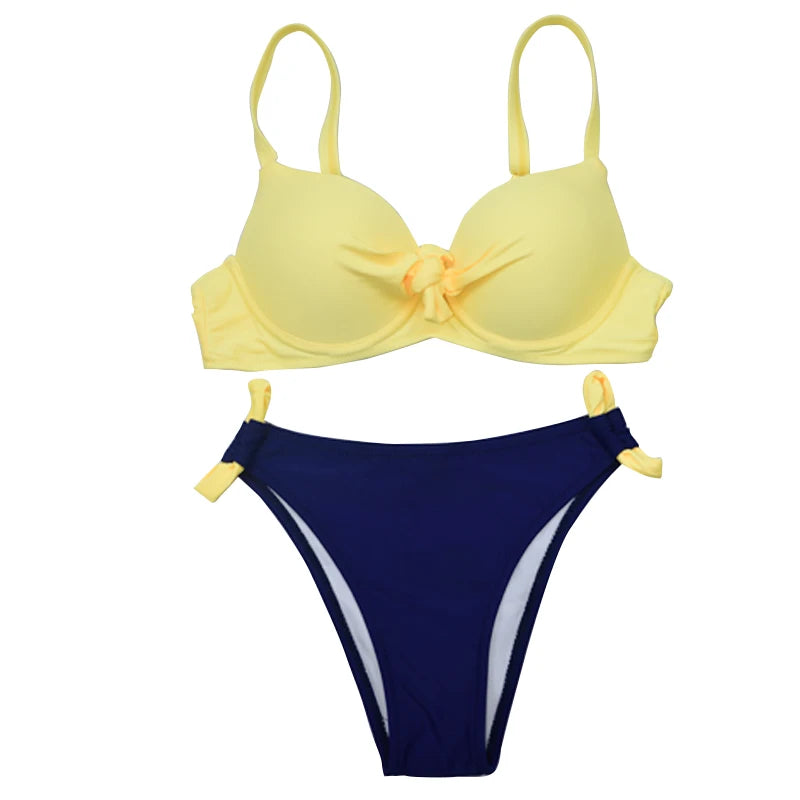 Bikini Noir Bandage Push Up 2024 — Grande Taille, Maillot de Bain Femme Brésilien