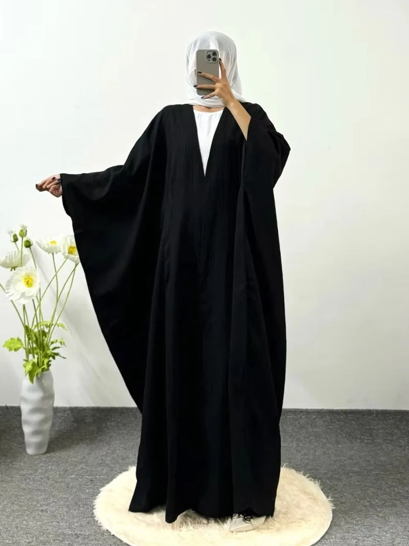 Abaya Longue Manches Longues Femme Musulmane — Robe Maxi Dubai Kaftan
