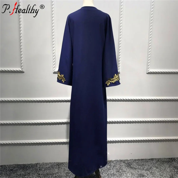 Robe Phealthy Grande Taille Broderie Perles Luxe — Nouvelle Collection