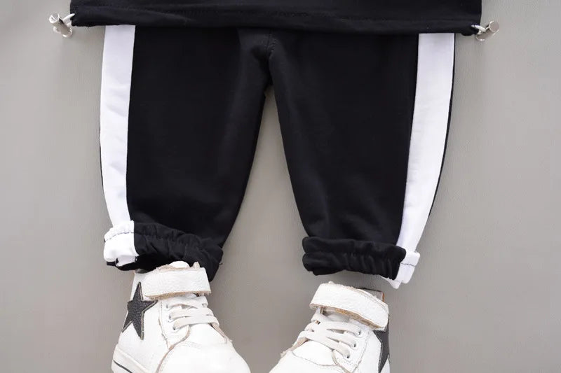 Ensemble Enfant Veste + Pantalon — Coton Uni, Printemps Automne, Garçon Fille 2 Pièces