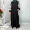 عباية نسائية مسلمة من البوليستر الناعم – مطبوع عليها الكوفية الفلسطينية لرمضان