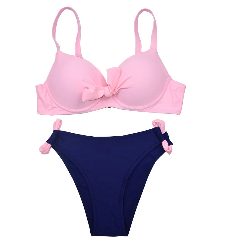 Bikini Noir Bandage Push Up 2024 — Grande Taille, Maillot de Bain Femme Brésilien