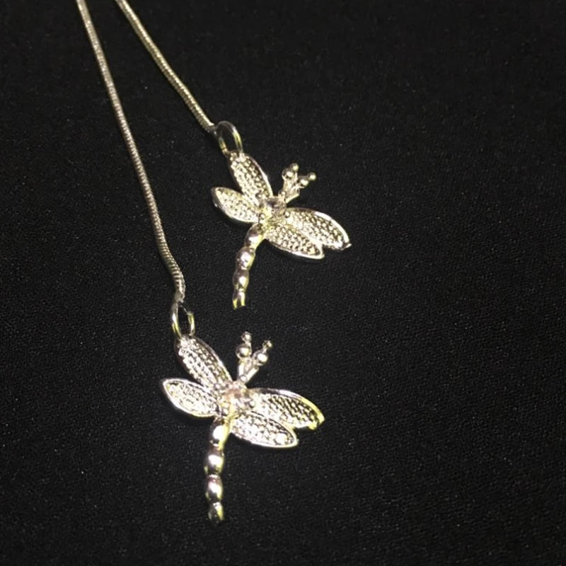 DOTEFFIL Collier Pendentif Libellule Argent 925 — Chaîne Serpent, Mariage & Fiçailles