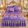 Cache-Sommier Velours Luxe Brodé — Style Américain Floral Hôtel