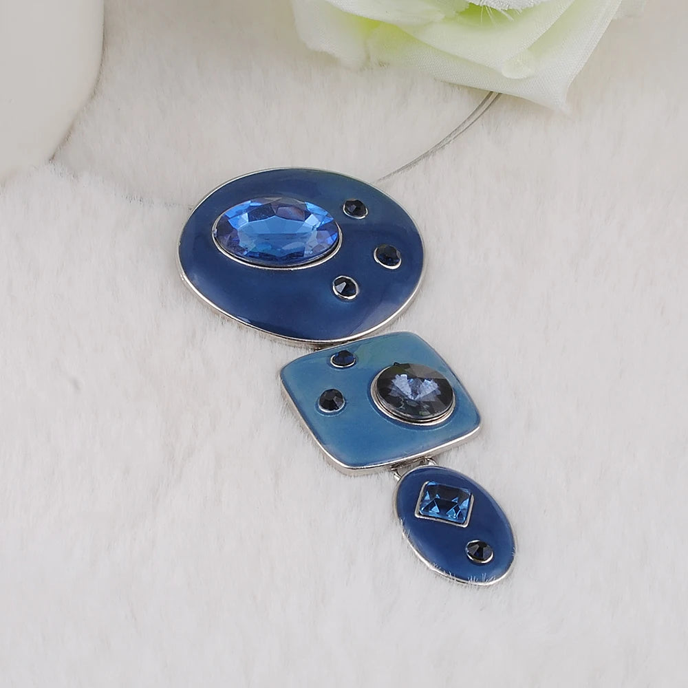 Collier Femme Pendentif Émail Bicolore — Alliage Zinc, Chaîne Corde, Style Cosplay
