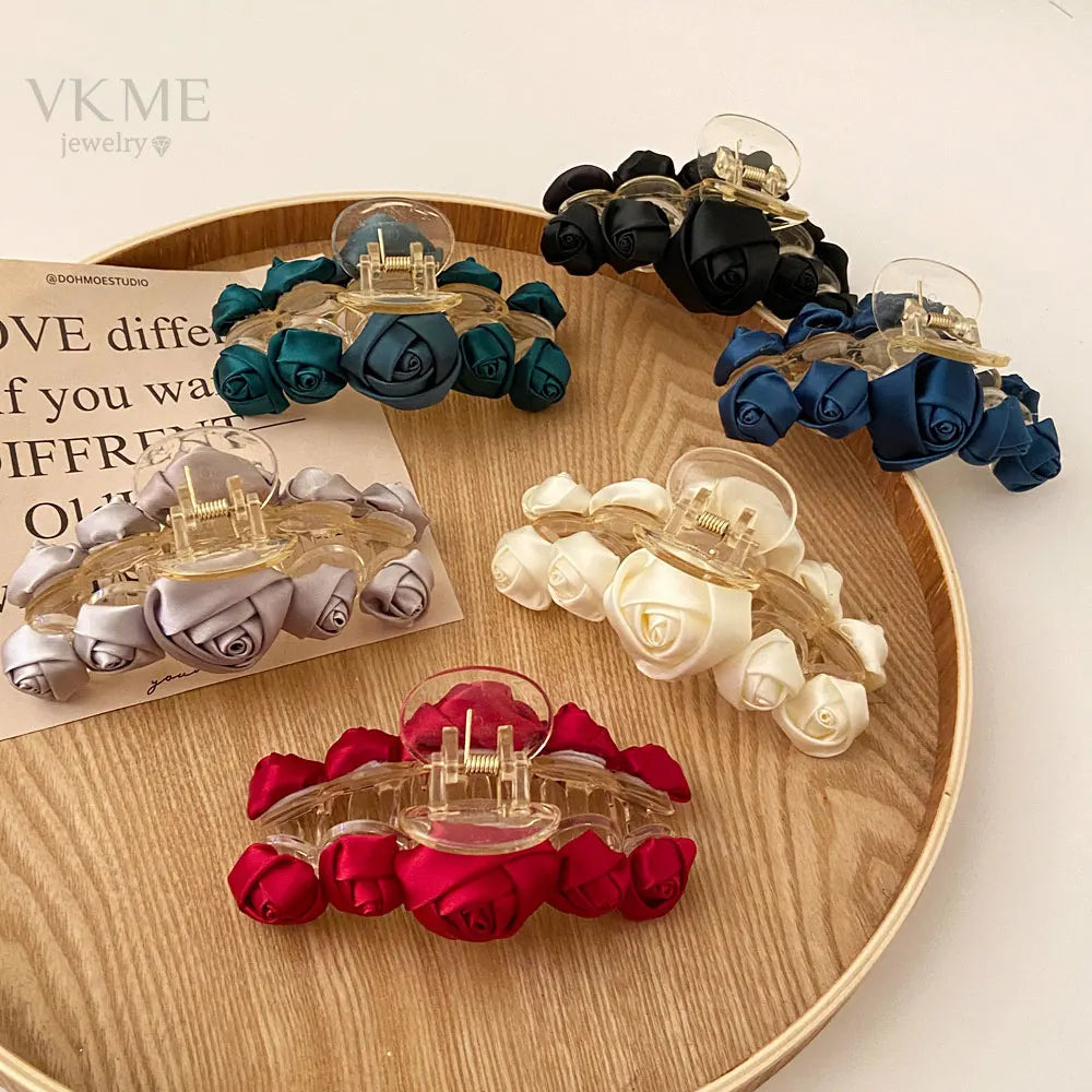Set Pinces Cheveux Roses Colorées VKME — Accessoires Cheveux Femme Tendance