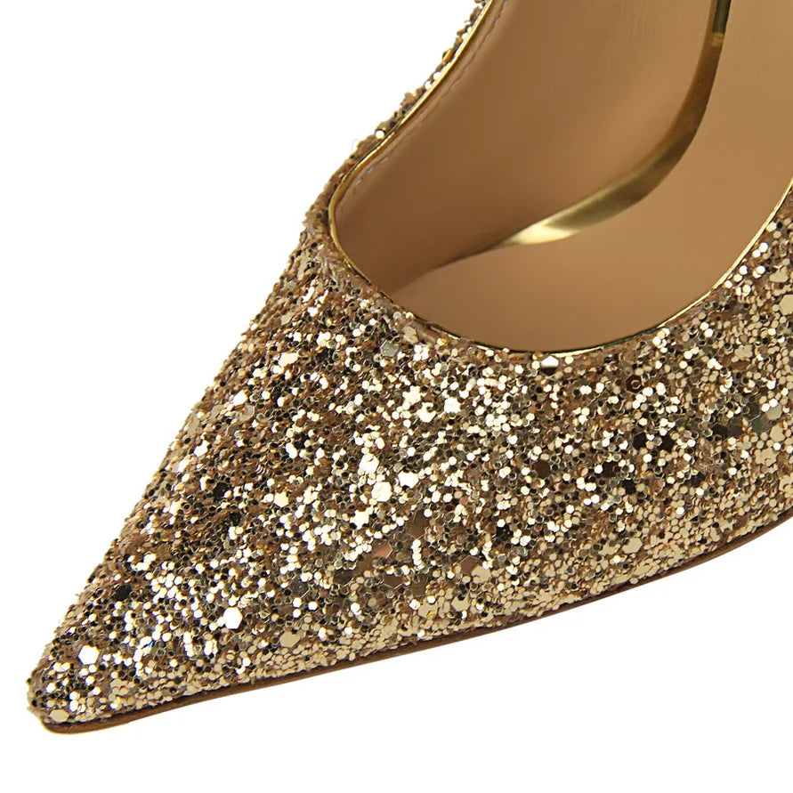Escarpins Femme Paillettes Luxe 7-9.5cm — Grande Taille 43, Mariage & Saint-Valentin