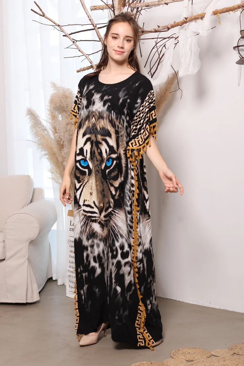 Robe Abaya Femme Musulmane Mode Dubai Été Kaftan Islamique — Vente en Gros
