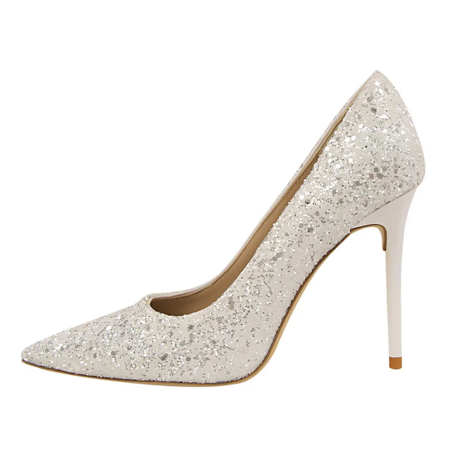 Escarpins Femme Paillettes Luxe 7-9.5cm — Grande Taille 43, Mariage & Saint-Valentin