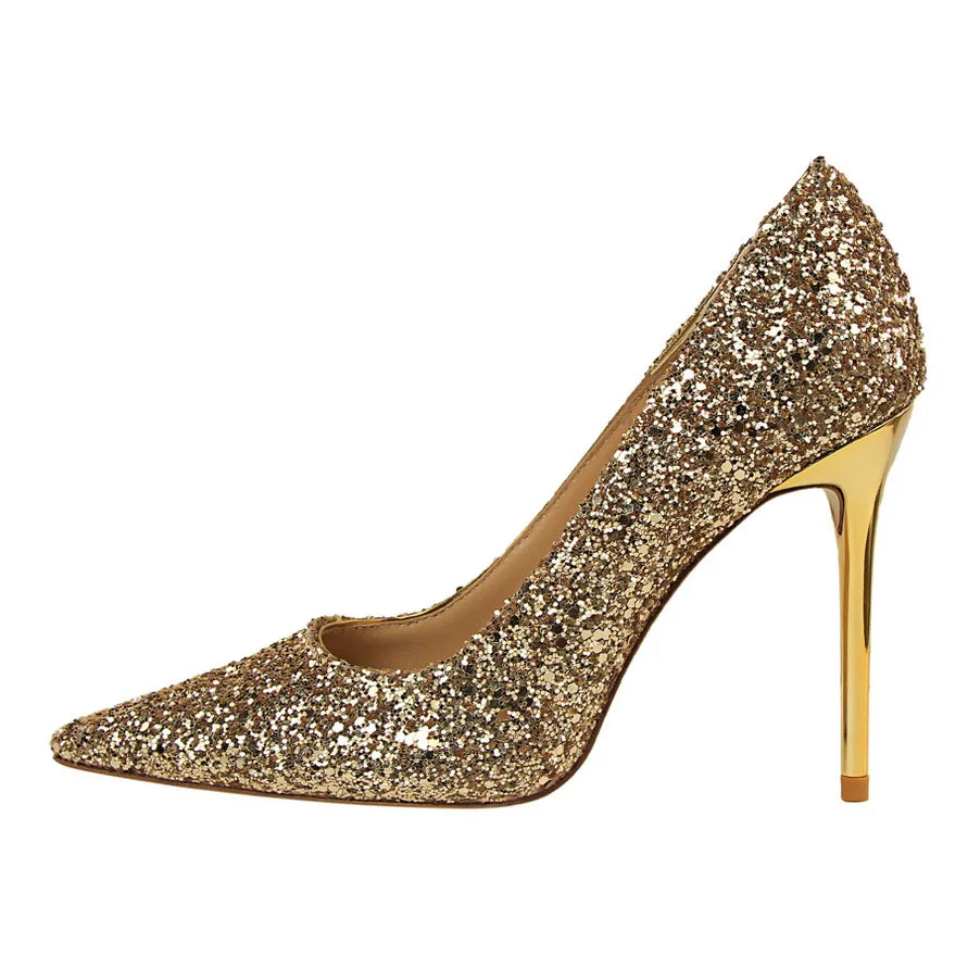 Escarpins Femme Paillettes Luxe 7-9.5cm — Grande Taille 43, Mariage & Saint-Valentin
