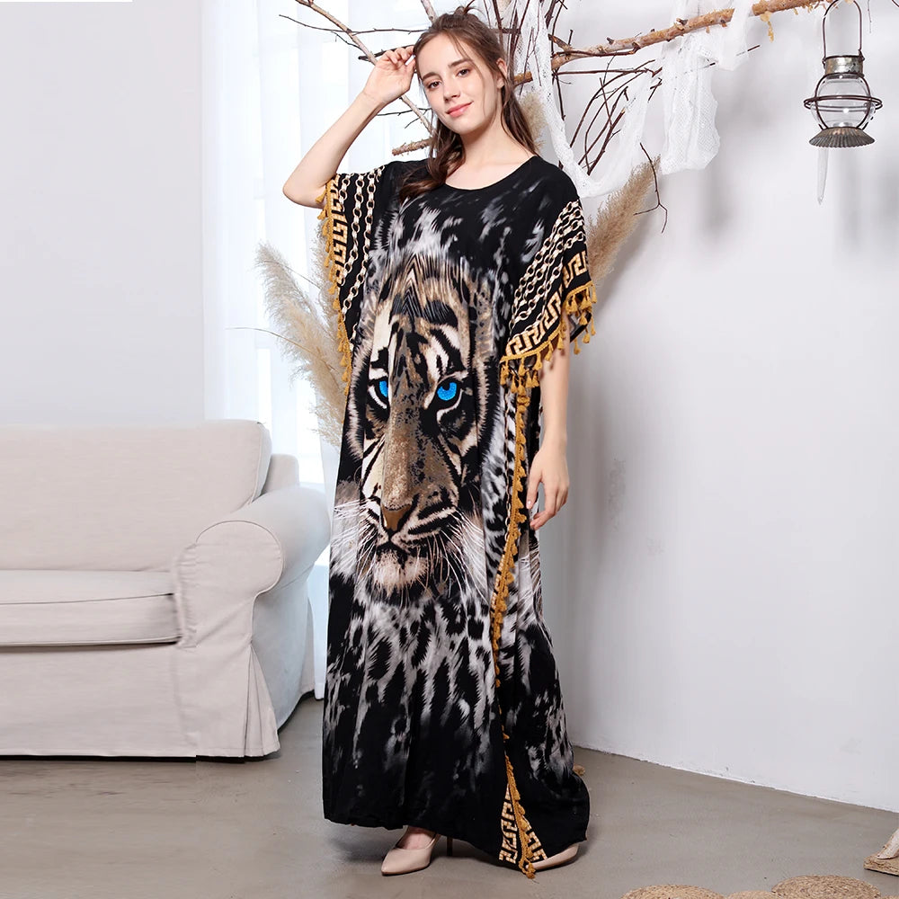 Robe Abaya Femme Musulmane Mode Dubai Été Kaftan Islamique — Vente en Gros