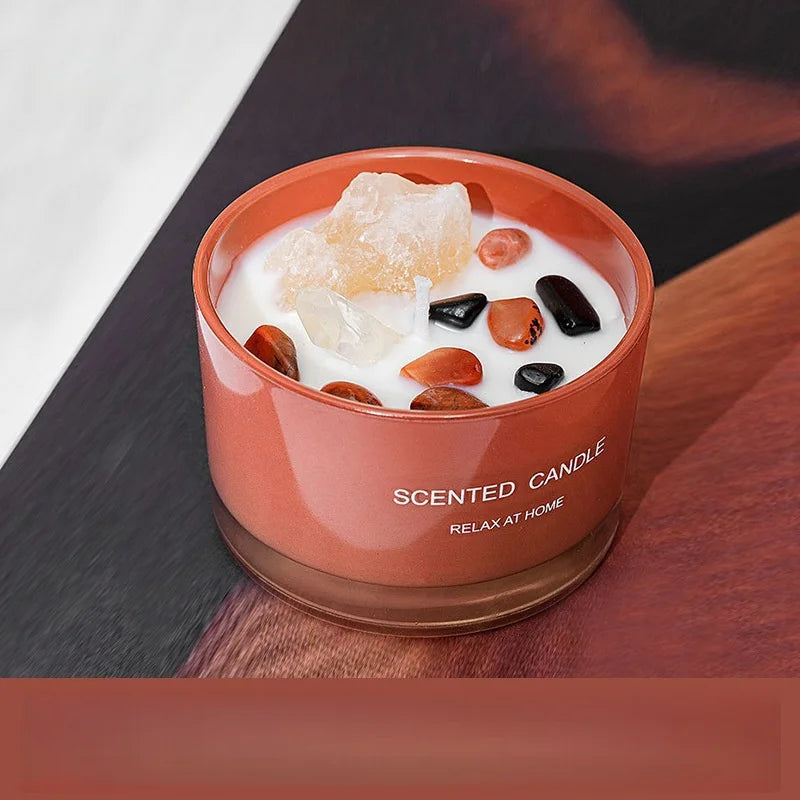 Bougie Parfumée en Bocal en Verre Multicolore | Cire de Soja | Cadeau Diwali